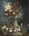 Stillleben mit Wiese Blumen und Rosen Vincent van Gogh